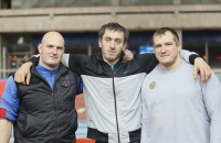 Ivan Yushkov. Silver medallist at Russian indoor Championships 2011. With Valeriy Kokoyev and Maksim Sidorov