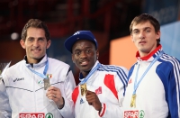Teddy Tamgho. European Indoor Championships 2011, Paris at triple jump. Silver Fabrizio DONATO (ITA), bronze Marian OPREA (ROU)
