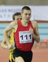 Valentin Smirnov. Silver medallist at Russian Indoor Championships 2011 at 3000m
