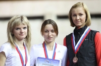 Russian Indoor Championships 2012. 3000m winner's. Yuliya Vasilyeva, Khristina Khaleyeva and Olga Golovkina 