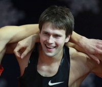 Russian Indoor Championships 2012. Champion at 60mh. Yevgeniy Borisov