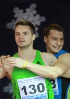 Russian Indoor Championships 2012. Silver at 60m. Mikhail Idrisov and Igor Gostev