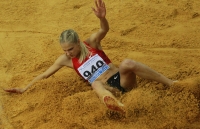 Russian Indoor Championships 2012. Silver long jump indoor medallist is Darya Klishina