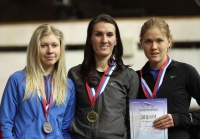 Russian Indoor Championships 2012. Winner at 2000steep Yelena Orlova, silver is Natalya Aristarkhova and bronze is Olga Kiryakova