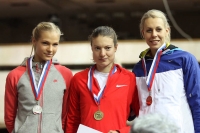 Russian Indoor Championships 2012. Winner's at long jump. Yelena Sokolova, Darya Klishina and Tatyana Chernova