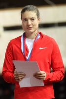 Russian Indoor Championships 2012. Winner at long jump is Yelena Sokolova