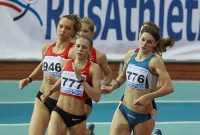 Russian Indoor Championships 2012. Final at 800m. Yelena Kofanova, Yuliya Rusanova, Yekaterina Kupina