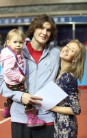 Russian Indoor Championships 2012. Ivan Ukhov with Melaniya and Polina
