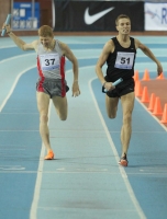 Russian Indoor Championships 2012. Final at 4x800m. Stepan Poistogov and Ivan Nesterov