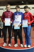 Russian Indoor Championships 2012. Winner at 5000m U23. Lyudmila Lebedeva, Yelena Sedova and Gulshat Fazletdinova