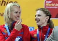 Marina Karnauschenko. Bronze at World Indoor Championships 2012, Istanbul in 4x400m. With Yuliya Guschina 
