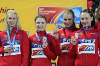Kseniya Ustalova. Bronze at World Ondoor Championships 2012 (Istanbul) at 4x400m