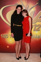 Tatyna Lysenko. Barselona, Spain. IAAF Centenary Gala Show. With Yelena Lashmanova