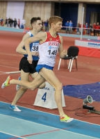 National Indoor Championships 2013 (Day 2). 800 Metres Final. Ruslan Bayazitov (N397), Ivan Nesterov (N149)