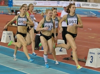 National Indoor Championships 2013 (Day 2). 800 Metres Final. Yelena Kotulskaya, Ayvika Malanova, Marina Lvova, Svetlana Podosyenova