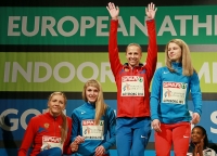 Kseniya Zadorina. 4x400 m European Indoor Silver Medallist 2013, Goteburg. With Tatyana Veshkurova, Nadezhda Kotlyarova, Olga Tovarnova