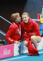 Anzhelika Sidorova. PV European Indoor Bronze Medallist 2013. With coach Svetlana Abramova