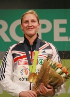 Holly Bleasdale, GBR. Pole vault European Indoor Champion 2013, Göteborg