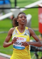 Lausanne, SUI. Samsung Diamond League Meeting - Athletissima. 1500m winner is AREGAWI Abeba, SWE