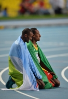 Mohammed Aman. 800 m World Champion 2013, Moscow. With Ayanleh Souleiman