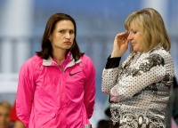 Russian Indoor Championships 2014, Moscow, RUS. 1 Day. Natalya Nazarova and Lyudmila Fedoriva