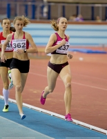 Russian Indoor Championships 2014, Moscow, RUS. 1 Day. 800m. Mariya Bykova ( 362), Yekaterina Poistogova ( 237)
