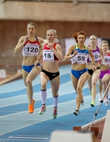 Russian Indoor Championships 2014, Moscow, RUS. 1 Day. 800m. Yevgeniya Zinurova ( 18), Natalya Danilova ( 120), Oksana Spasovkhodskaya ( 59)
