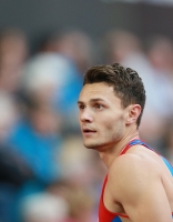 European Athletics Championships 2014 /Zurich, SUI. Day 2. 110m Hurdles Men Qualifying Rounds. Konstannin Shabanov