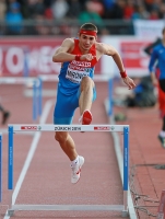 European Athletics Championships 2014 /Zurich, SUI. Day 2. 400m Hurdles Men Semifinals. Oleg Mironov