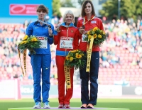 European Athletics Championships 2014 /Zurich, SUI. Day 3. 20km Race Walk Women Champion ALEMBEKOVA Elmira, RUS. Silver OLYANOVSKA Lyudmyla, UKR. Bronze  DRAHOTOVÁ Anežka, CZE
