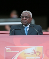 IAAF World Championships 2015, Beijing. Opening ceremony. IAAF President Lamine Diack