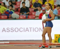 IAAF World Championships 2015, Beijing. Day 1. Heptathlon. Shot Put. Jessica ENNIS-HILL, GBR