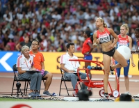 IAAF World Championships 2015, Beijing. Day 1. Heptathlon. Shot Put. Jennifer OESER, GER