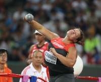 IAAF World Championships 2015, Beijing. Day 1. Shot Put Champion Christina SCHWANITZ, GER