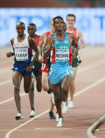 IAAF World Championships 2015, Beijing. Day 1. 10 000 Metres.  Final. Mohamed FARAH, GBR, Teklemariam MEDHIN, ERI