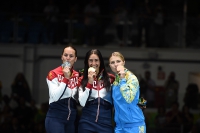 2016 Fencing at the 2016 Summer Olympics. Gold medallist Yana Yegoryan. Silver medallist is Sofya Velikaya. Bronze - Olga Kharlan, UKR