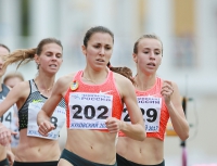 Russian Championships 2017. 3 Day. 1500 Metres Final. Yelena Korobkina, Anna Schagina and Anastasiya Kalina