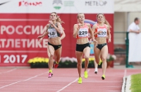 Russian Championships 2017. 3 Day. 1500 Metres Final. Yelena Korobkina, Anna Schagina and Anastasiya Kalina