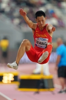 IAAF WORLD ATHLETICS CHAMPIONSHIPS, DOHA 2019. Day 2. LONG JUMP MEN FINAL. Jianan WANG, CHN