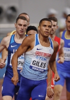 IAAF WORLD ATHLETICS CHAMPIONSHIPS, DOHA 2019. Day 2. 800 Metres. Heats. Elliot GILES, CBR