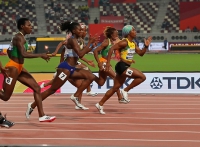 IAAF WORLD ATHLETICS CHAMPIONSHIPS, DOHA 2019. Day 3. 100 METRES WOMEN. FINAL. Champion is Shelly-Ann FRASER-PRYCE, JAM