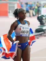 IAAF WORLD ATHLETICS CHAMPIONSHIPS, DOHA 2019. Day 3. 100 METRES WOMEN. FINAL. Dina ASHER-SMITH, GBR