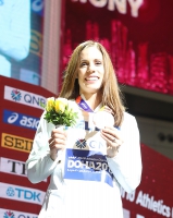 IAAF WORLD ATHLETICS CHAMPIONSHIPS, DOHA 2019. Day 4. Medal Ceremony. Bronze — Katerina STEFANIDI, GRE