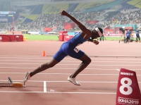 IAAF WORLD ATHLETICS CHAMPIONSHIPS, DOHA 2019. Day 4. 400 Metres Hurdles World Final. Rai BENJAMIN, USA. Silver