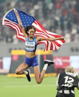 IAAF WORLD ATHLETICS CHAMPIONSHIPS, DOHA 2019. Day 4. High Jump Bronze is Vashti CUNNINGHAM, USA