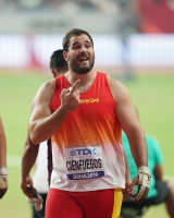 IAAF WORLD ATHLETICS CHAMPIONSHIPS, DOHA 2019. Day 6. Hammer Throw. Final. Javier CIENFUEGOS, ESP