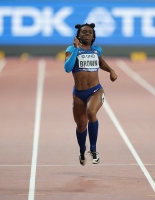 IAAF WORLD ATHLETICS CHAMPIONSHIPS, DOHA 2019. Day 6. 200 Metres. Silver Medallist is Brittany BROWN, USA Final. 