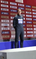 IAAF WORLD ATHLETICS CHAMPIONSHIPS, DOHA 2019. Day 7. Medal Ceremony. Silver medallist is Sergey Shubenkov