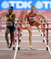 IAAF WORLD ATHLETICS CHAMPIONSHIPS, DOHA 2019. Day 10. 100 Metres Hurdles. Semi-Final. Elvira German, BLR