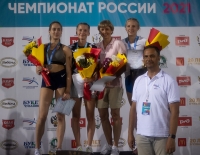Russian Championships 2021, Cheboksary. Day 2. Pole Vault Russian Champion. Anzhelika Sidorova. Silver Polina Knoroz. Bronza Irina Ivanova